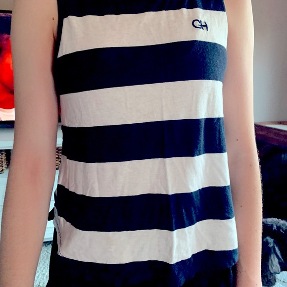 GillyHicks Navy Blue and White Tank Top - Picture 2 of 3